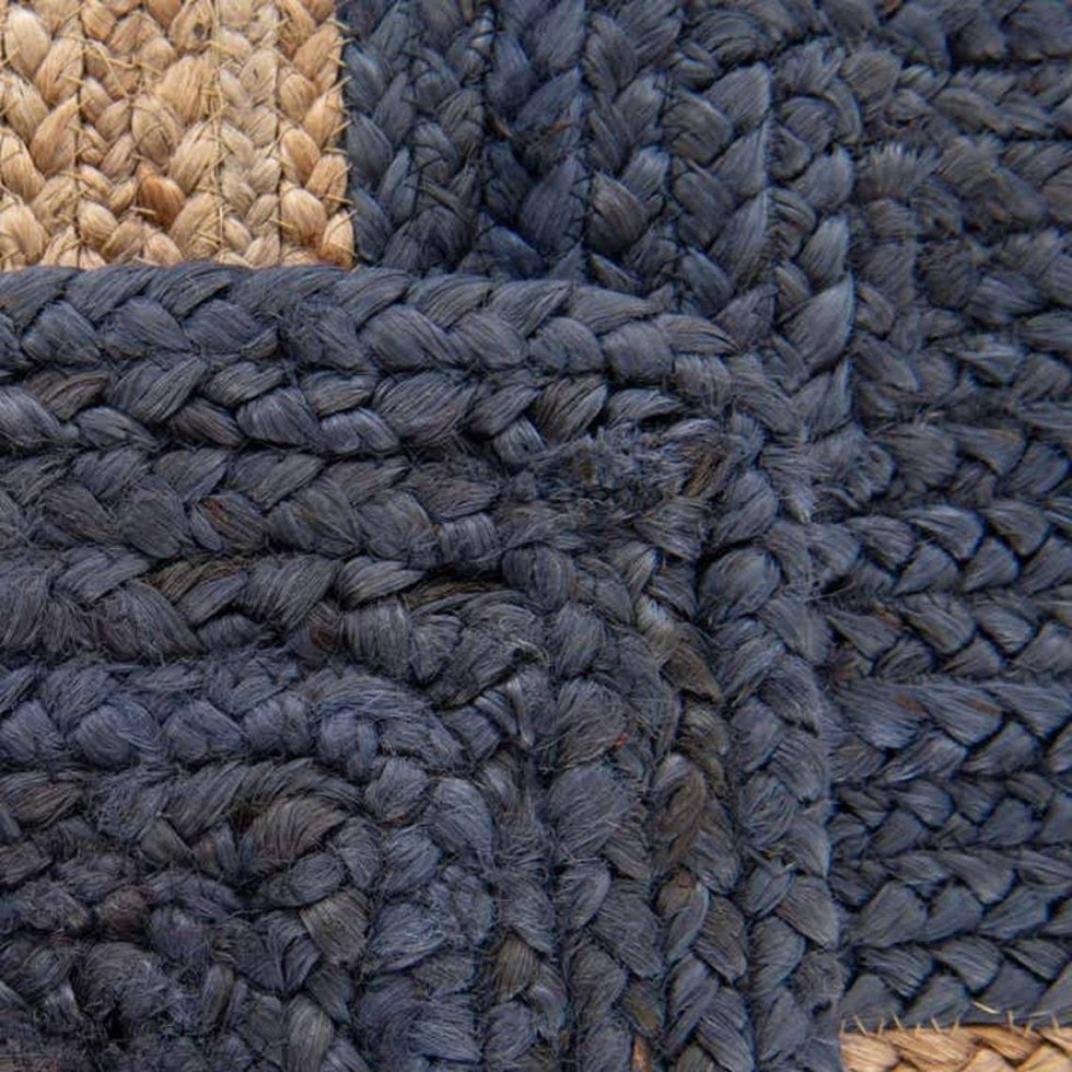 Tapis de jute noir carré target – Image 3