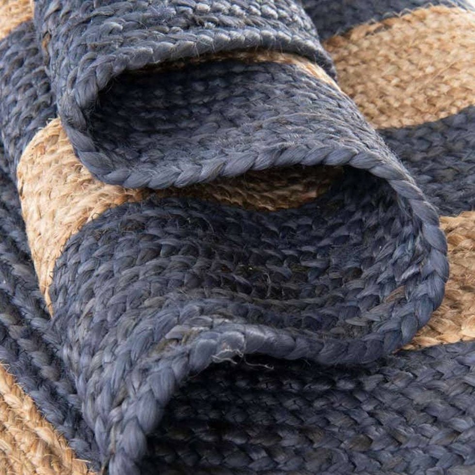 Tapis de jute noir carré target – Image 4