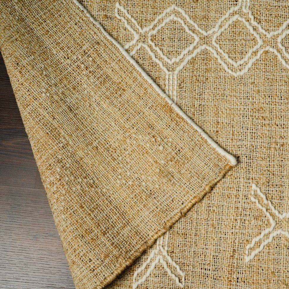 Tapis abstrait boho en coton jute – Image 5