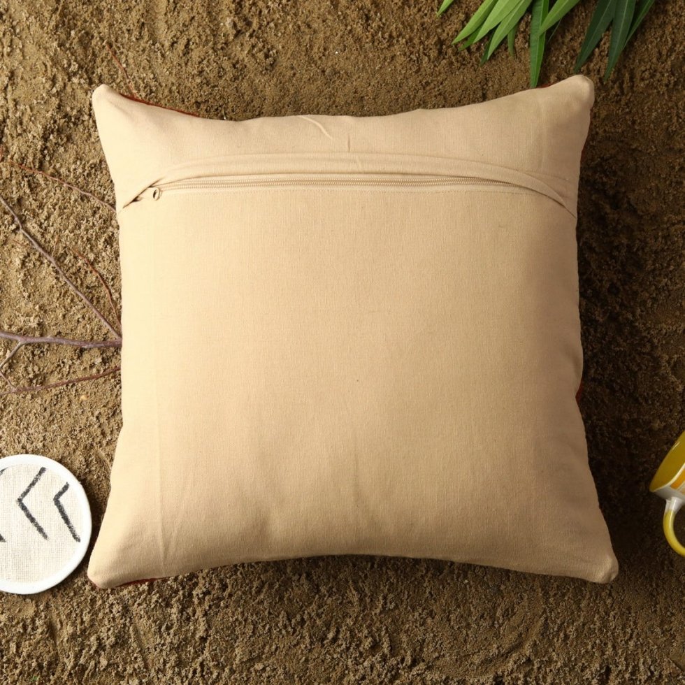 Coussin kilim en laine et jute tissé à la main – Image 5