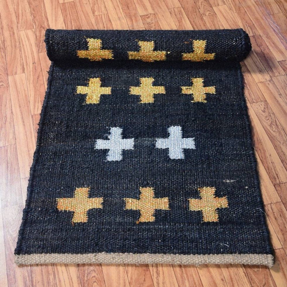 Tapis croisé en chanvre et jute – Image 3