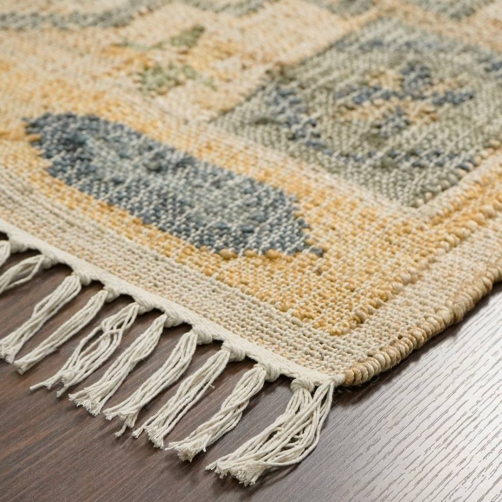 Tapis de jute en treillis de coton à pois anthracite – Image 5
