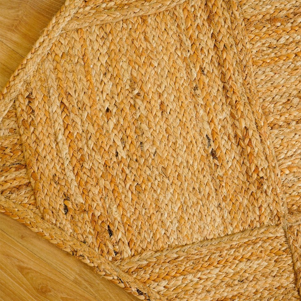 Tapis en jute diamant naturel tissé à la main – Image 4