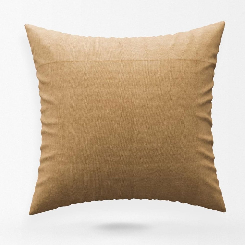 Coussin en laine et jute orné Tan – Image 2