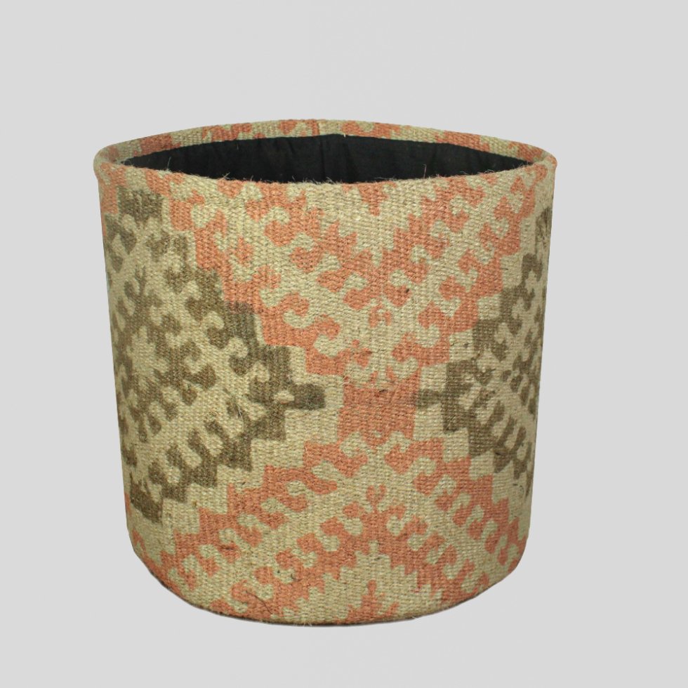 Panier tribal en jute pour plantes – Image 2