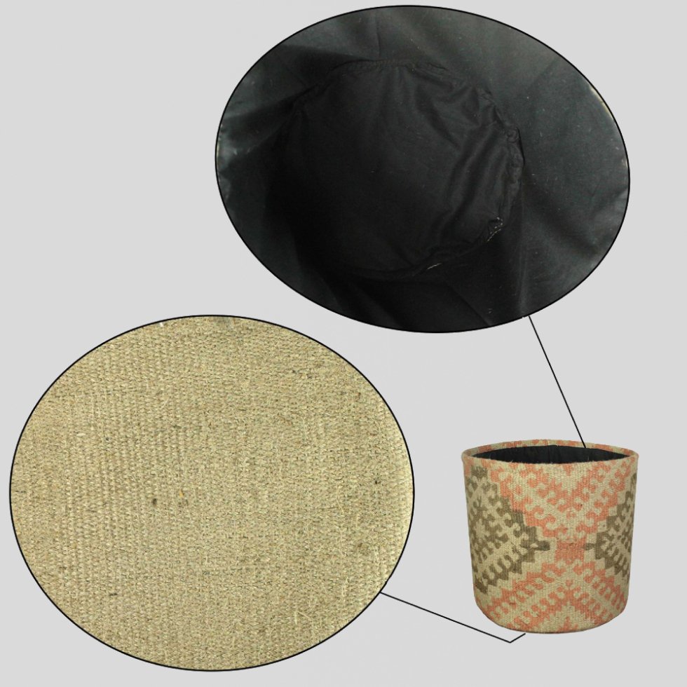 Panier tribal en jute pour plantes – Image 3