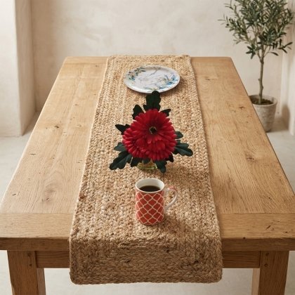 Handwoven braided jute placemat