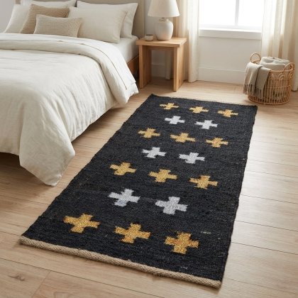 Hemp and jute cross rug
