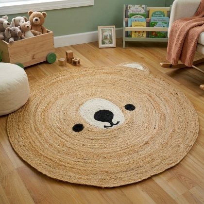 Round jute rug kids room