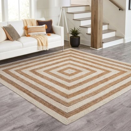White jute rug square target