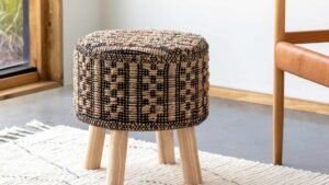 Accueil jute ottoman handmade