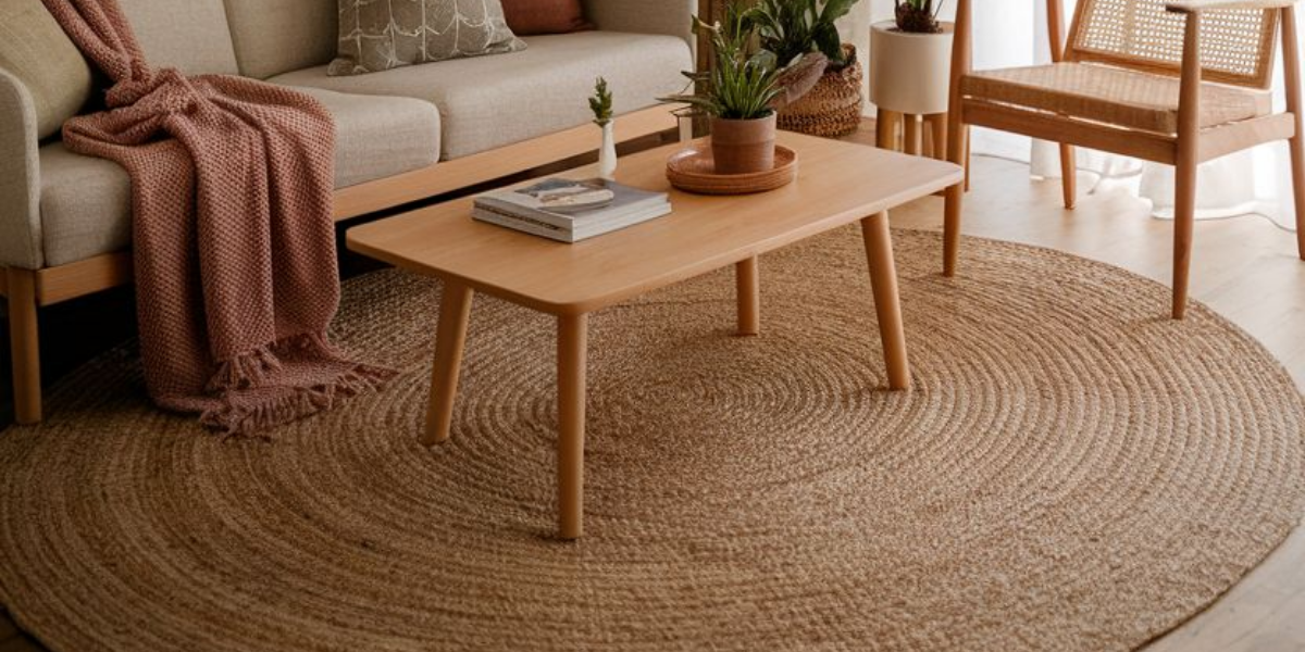 Comment éviter que les fibres d'un tapis en jute ne se détachent ? round jute design